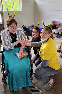 Jackie Christensen was Queen Bee with her cousins Allison Carlson and Carrie Carlson Guest at her Selfabration 21 May 2022