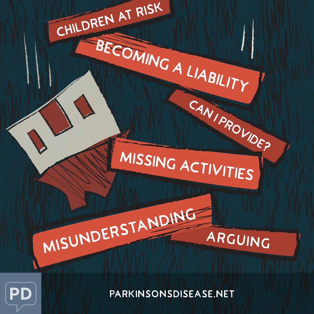 A house falls amongst fears about family such as: can I provide?